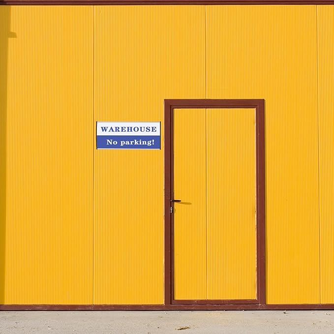 2 Pcs Aluminum Office Name Plate Holder for Door Wall Mount 8'' x 4'' Business Sign Holder Office Door Sign Sturdy Curved with Adhesive Tape and Plastic Film Included, Paper Inserts NOT Included