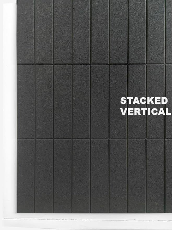 Large Cork Board Alternative - 12-Pack Felt Wall Tiles with Safe Removable Adhesive Tabs, Cork Wall Tiles Bulletin Board Home Office Essentials - Black