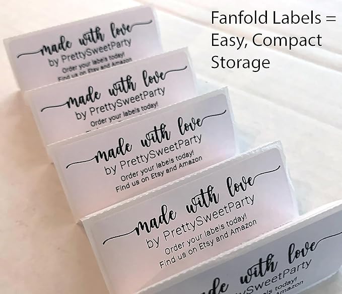 Return Address Labels Custom Printed - White Stickers Personalized with Name for Mailing, Shipping, Envelopes, Packages, Business, School, Home Use by PrettySweetParty (Joyful Script)