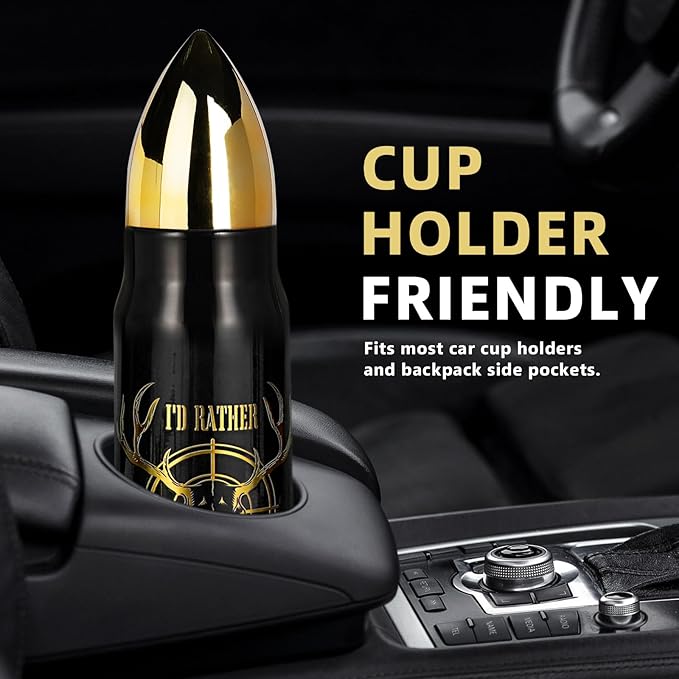 Hunting Gifts for Men - I'D Rather Be Hunting 17 oz Tumbler - Unique Deer Hunter Gifts for Men Who Have Everything - Birthday Gift for Mens Dad Him - Mens Stocking Stuffers Gift for Hunt Lovers