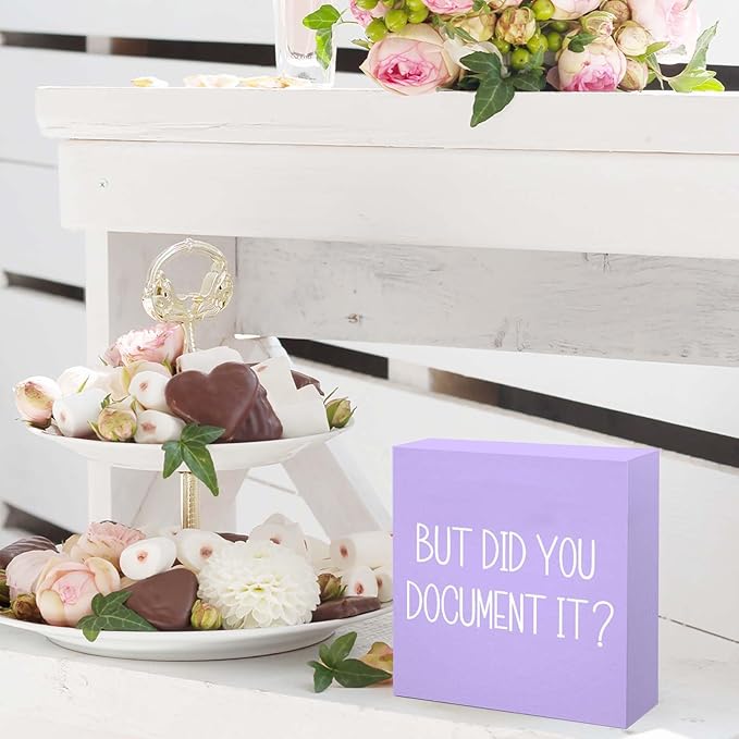 Purple Office Decor Desk Accessories Purple Office Gifts Purple Decor Sign for Cubicle Decor or Desk Decorations for Women Home & Office Cute Desk Accessories Gifts for Women Coworker