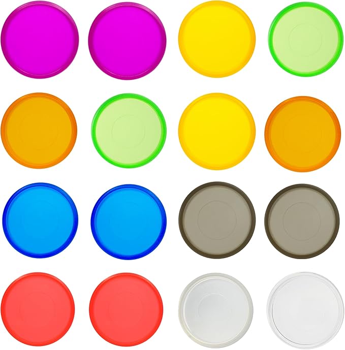 100pcs Discbound Notebook Discs DIY Planner Accessories fits for Tul,Levenger,Arc,Happy Planner,Talia(Transparent Mixed,0.94inch/24mm)