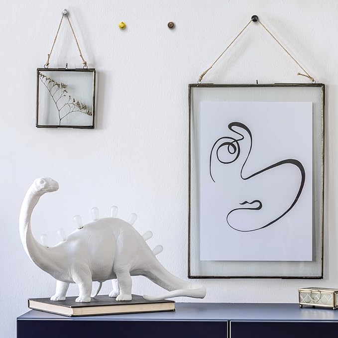 Zhengmy 40 Pcs Double Headed Picture Hangers Nails 4 Size Long Thumb Tacks Wall Nails for Hanging Pictures Decorative Push Pins Hooks for Drywall Photo Office Home Decor, 20/30/ 40/ 50lb(Mixed Colors)