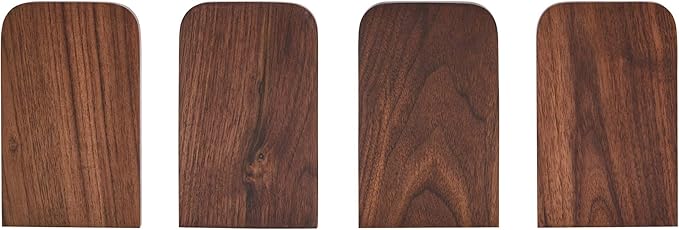 Pandapark Wood,Non-Skid Bookend for Shelves,Heavy Duty,Book Stand for CDs,1 Pair