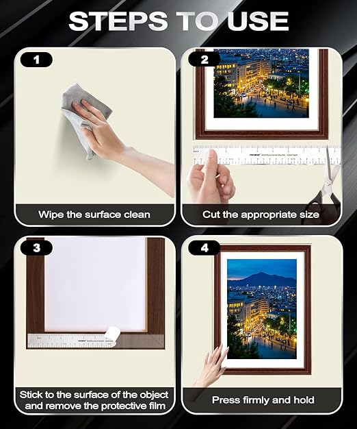 Extra Large 1.18 "x20Ft Heavy Duty Clear Double Sided Tape Mounting with Inch Measurement Mark, Removable Tough Nano Strong Tape, Used for Walls, Carpets, Posters, Dormitories