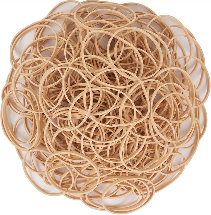 Rubber Bands size 33 Approximately 200 pcs Elastic Rubber Band #33 Rubber Band Light brown for Office Supply File Folders Litter Box Rubber Bands