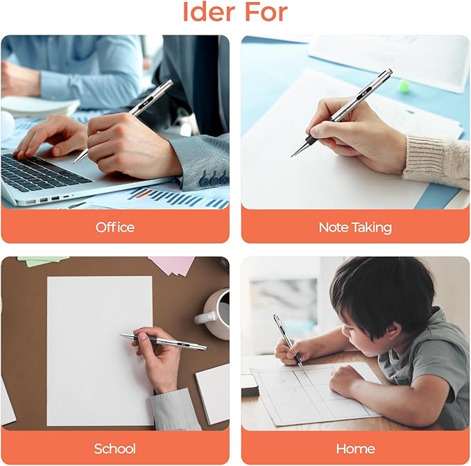 M&G Ballpoint Pens, Black Ink Pens Medium Point 0.7mm, Retractable Ballpoint Pens Bulk Long Lasting Smooth Writing with Anti-Slip Grip for Journaling Office Supplies School Women Men (12 Pack)