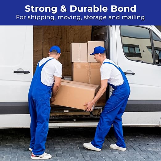 Rosmonde Packaging Tape, 48 Pack, Clear Shipping Tape, 2.7 Mil (68 Micron), 1.88" Wide x 65 Yards, Thick Box Tape, 3" Core, Strong Adhesive Tape for Moving Boxes, Warehouse, Storage & Distribution