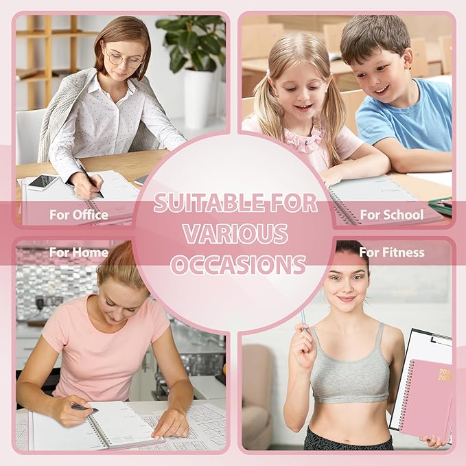 Planner 2025-2026 for Women & Men, Weekly and Monthly Calendar Notebook (July 2025 - June 2026), Hardcover Spiral Bound School Teacher Student Planner with Tabs, Inner Pocket, A5 (6.3" x 8.5")