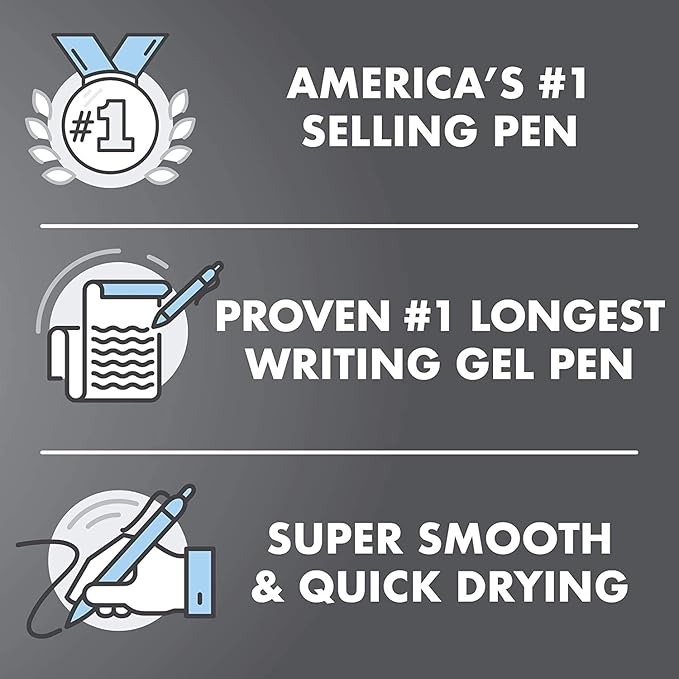 PILOT G2 Pens 0.5 mm - 20 Pack of 5 Blue and 5 Black Pens Ballpoint Extra Fine Point, Refillable & Retractable