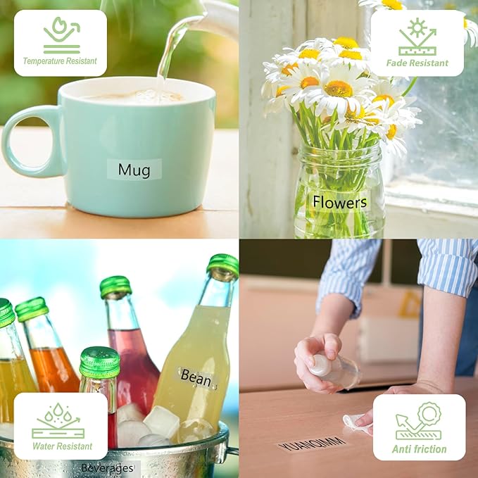 20-Pack TZe131 TZe TZ Tape 12mm 0.47 Laminated Clear Label Tape Compatible with Brother P Touch Label Maker Tape TZe-131 TZ-131 TZ131 for Brother PTD210 PTD220 PTD600 PTD410 PTD202 Printer