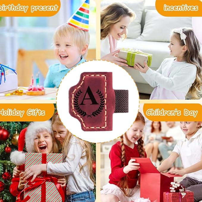 Custom Bookmark with Pen Holder with 26 Letters Personalized Magnetic Leather Book Mark, Customized Name Book Marker Clip with Initial for Men Women, Gifts for Book Lovers, Readers, (Blue, E)