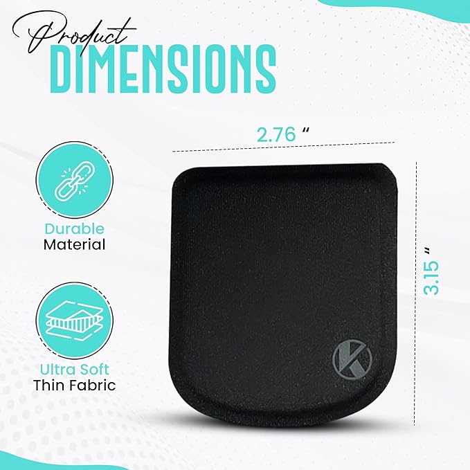 Ultra-Thin Portable Laptop Wrist Rest Pads (Onyx Black)