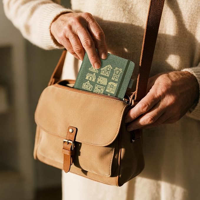 Address Book with Colorful Alphabetical Tabs (4.7" X 6.2") – Telephone Address Contact Book for Seniors, Address Book with Space for Website Address and Internet Passwords (Sage Green)