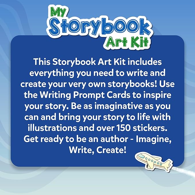Skillmatics Storybook Art Kit - Create Adventure Stories, DIY Craft & Writing Kit with 300+ Stickers, Scrapbooking & Journal Activity, Christmas Gifts for Kids Ages 5, 6, 7, 8, 9, 10