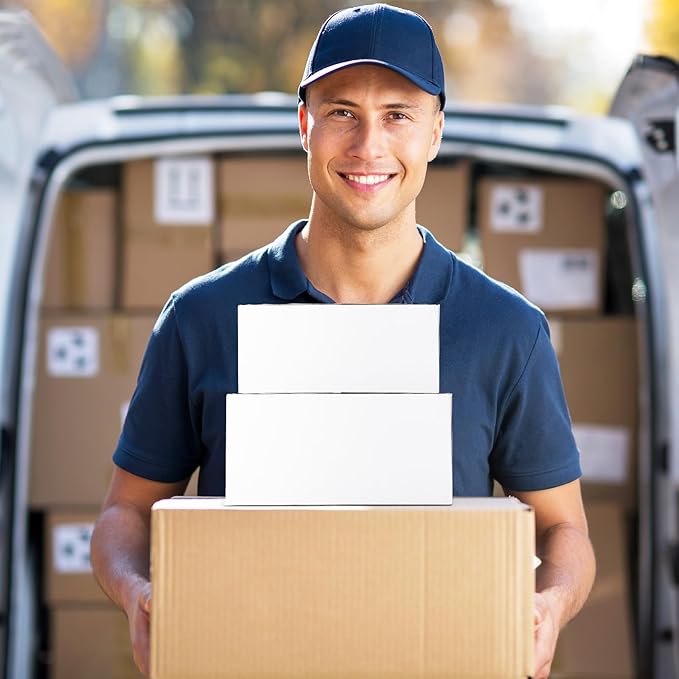 Eupako 10x7x5-Small-Shipping-Boxes-30-Pack-White-Corrugated-Box-Mailers, Cardboard Boxes for Packaging Small Business, Mailing