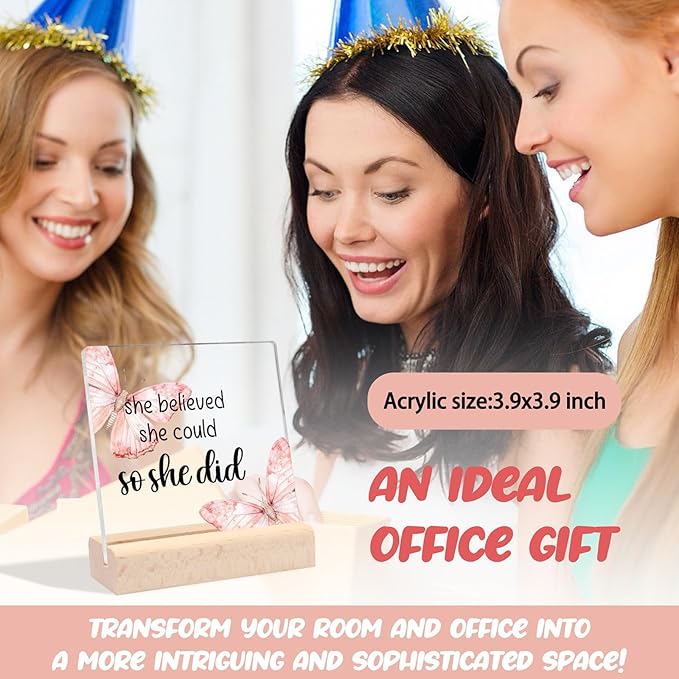 Inspirational Gifts for Women, Encouragement Motivational Gifts for Women She Believed She Could So She Did Desk Decorative Sign, Congratulations Gifts New Job Gifts Graduation Gifts for Her