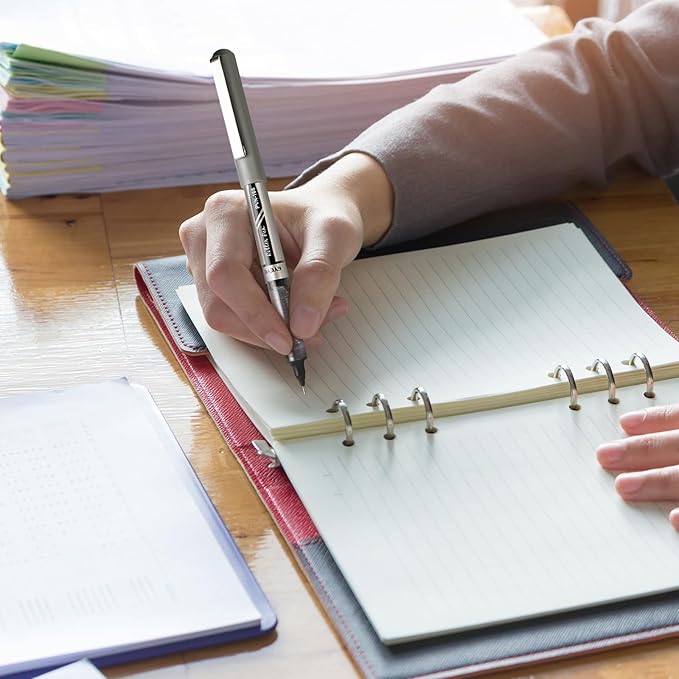 EYEYE Liquid Ink Rollerball Pens 0.7mm, 12 Pack 3 Colors Roller Ball Pen Medium Point Quick Dry, Ink Pens Fine Point Smooth Writing Pen for Journaling, Note Taking, Office, School Supplies