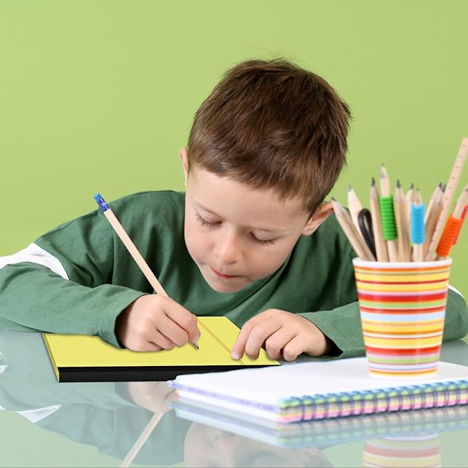 Thick Yellow Legal Pads 8.5 x 11 Wide Ruled Note Pads Yellow Notepad 50 Sheets per Pads, Perforated Paper Study Back Writing Pads 8-1/2" x 11-3/4" Lined Paper for Home, Office, School, Pack of 3