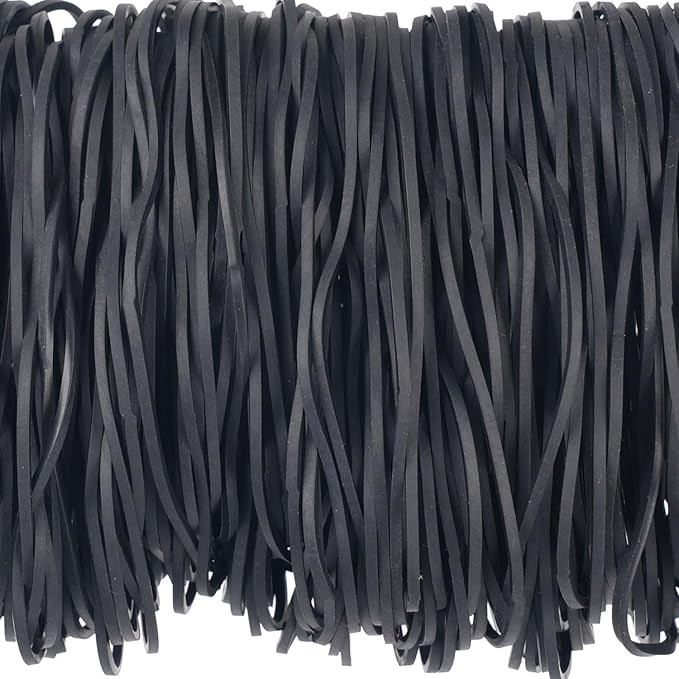 Rubber Bands Black 300Pcs 4.8inch Big Elastic Rubber Bands for trash cans rubber bands office supplies File Folders Litter Box