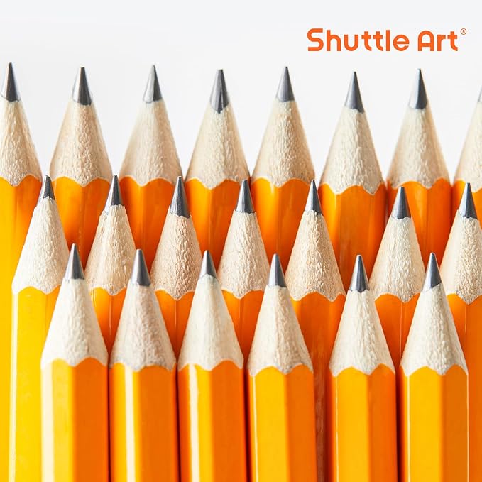 Shuttle Art 900 Pack #2 HB Golf Pencils, Wood-cased 3.5” Mini Pencils Bulk, Pre-sharpened Small Pencil for Kids Teachers Writing Marking Sketching, Classroom Essentials, Back to School Supplies