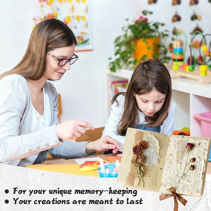 90 Sheets Textured Scrapbook Paper with Decor Mesh Fabric Creative Kit - 6 Pack Mixed Media Papers for Craft, Scrapbooking, Junk Journal, Card Making, Collage Art Supplies, 5.1 x 7 Inches