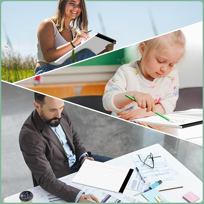 24 Pack Legal Pads 8.5 x 11 Note Pads 8.5 x 11 Inch Notepad 720 Sheets Writing Pads Wide Ruled Lined Paper Pads White Paper Note Pads 8.5 x 11 with 30 Sheets Per Legal Pad for School, Office, Home