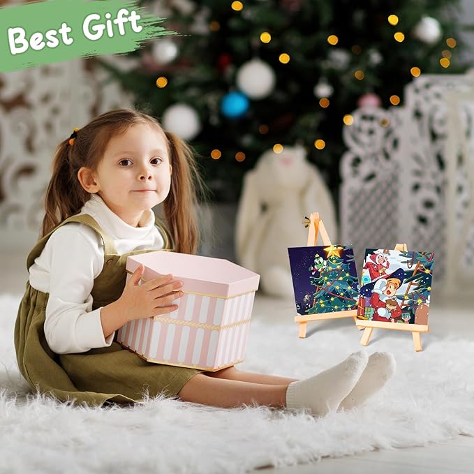 ESRICH Mini Canvases for Painting, 4x4In Canvas in Bulk 72 Pack Small Canvas Panels Cotton Paint Canvas Primed Acid Free Blank Canvas Boards for Oil,Watercolor,Acrylic,Gouache & Tempera