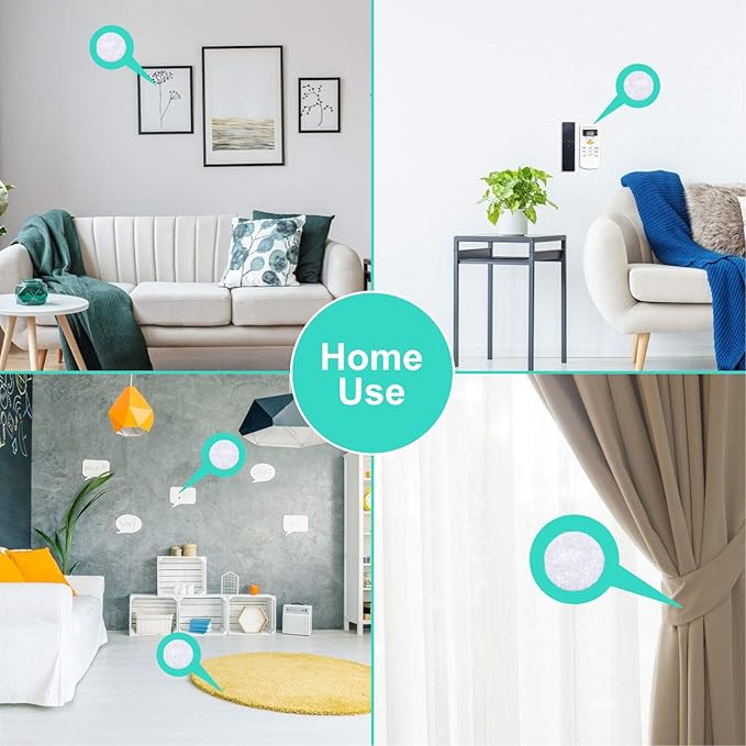 Self Adhesive Dots,2000pcs(1000 Pairs) Strong Adhesive 0.39 inch Diameter Sticky Back Hook Nylon, Loop Dots with Waterproof Sticky Glue Tapes, Suitable for Classroom, Office, Home