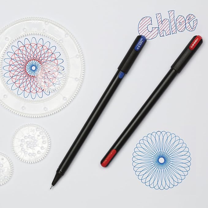 Pentonic Gel Pens, 24 Count, Assorted Colored Ink (12 Black, 8 Blue, 4 Red), 0.6 mm Fine Point, Smooth Writing For Journaling & Notetaking (1002354)