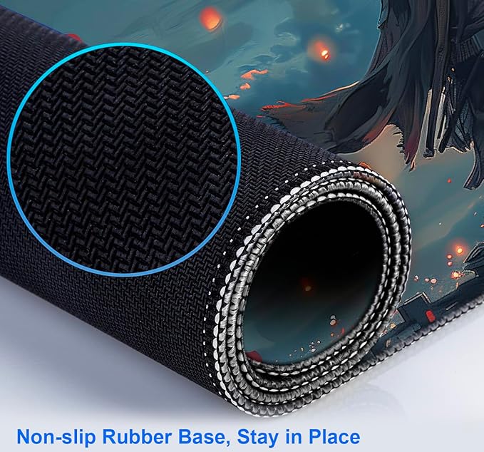 Fantasy Wuxia Extended Anime Mouse Pad, Large Gaming Mouse Pad XXL Laptop Mouse Keyboard Pad 35.4 x 15.7-Inch Office Desk Decoration