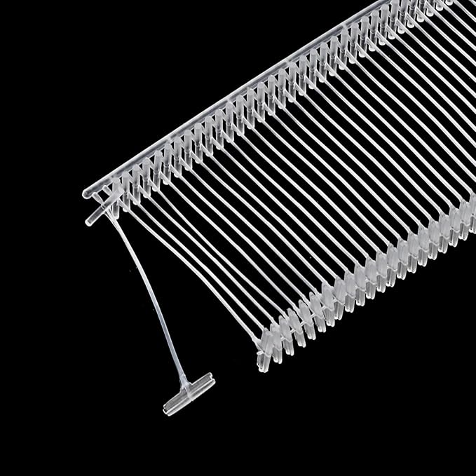 MECCANIXITY Standard Tagging Fasteners,Plastic Regular,Standard Label Gun Price Tagging Barbs for Garment Price Tag Label Tagging Barbs 30mm/1.18 Inch,Pack of 1000 Transparent