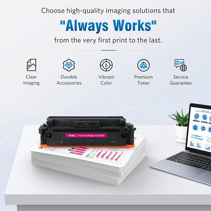 414A Compatible Toner Cartridge Replacement for HP 414A W2023A 414X W2023X Works with M454 M454dw M454dn MFP M479 M479fdw M479fdn M479dw M455dn M480f Printer W2023A (1 Magenta)