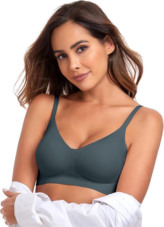 OEAK Womens Wireless Bras Comfortable Push Up Bra No Underwire Bra Full Support Lift Bralette Everyday Seamless Tshirt Bras