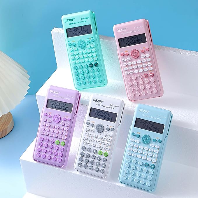 Scientific Calculators for Students, 240 Functions 2-Line Standard Scientific Calculator, Cute School Office Supplies,Math Calculator for School (Pink)