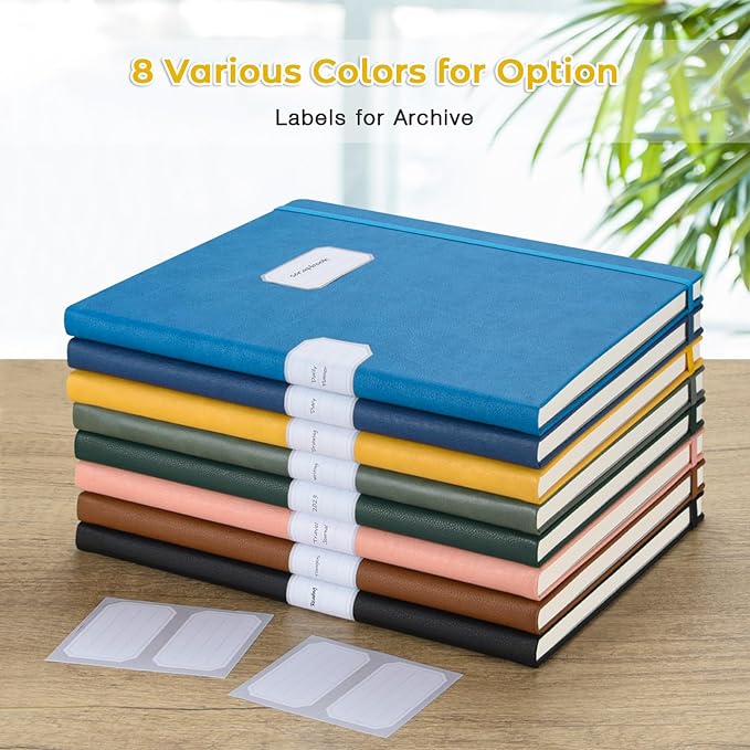 Dotted Journal, Hardcover Notebook 8.5 x 11, Dot Grid Notebook Journal for Women, Men, Large Leather Journals for Writing, Bullet, No Bleed Thick Paper, A4 Notebooks for Work, School, Notes, Yellow