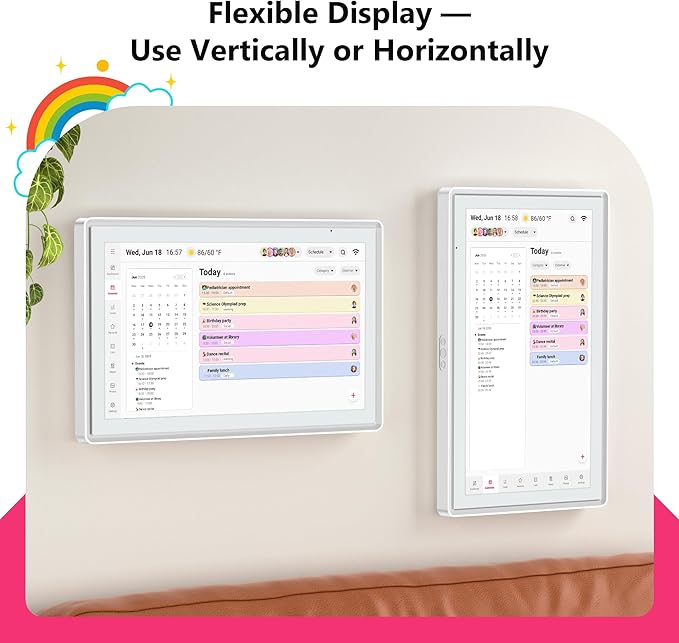 Smart Digital Calendar 21.5 Inch - Electronic Wall Calendars Chore Chart, FHD Interactive Touchscreen Family Planner, Task Rewards and Meal Planner with Weekly/Monthly Family Home Organization