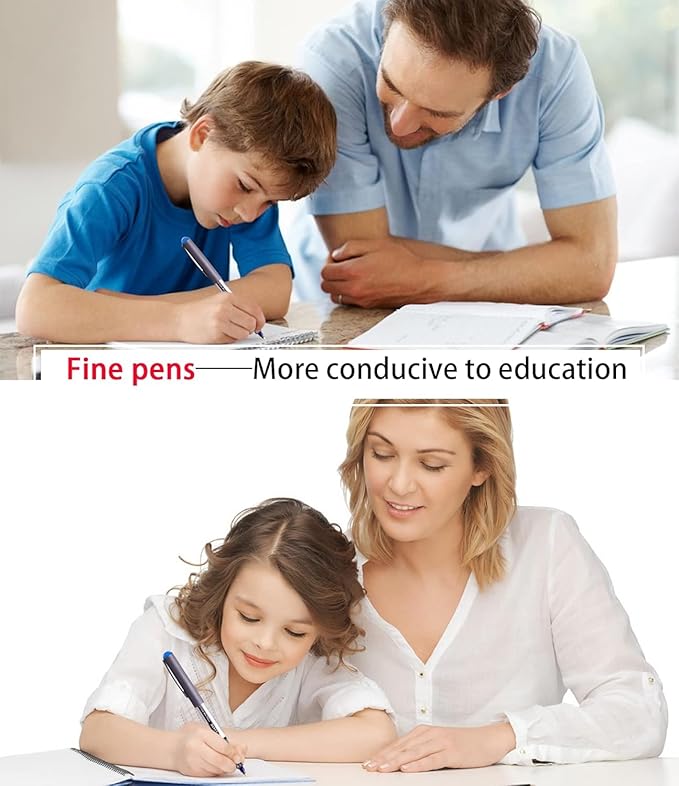 EYEYE 25 Pack 0.5mm Blue Rollerball Pens Extra Fine Point Quick Dry, Liquid Ink Pens Fine Point Smooth Writing Pen for Journaling, Note Taking, Office, School Supplies