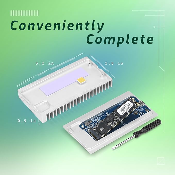OWC 8TB Express 1M2 40Gb/s Portable NVMe SSD USB4 (Thunderbolt Compatible/USB-C) Ultra Fast External SSD Drive with Aluminum Heat Sink Enclosure