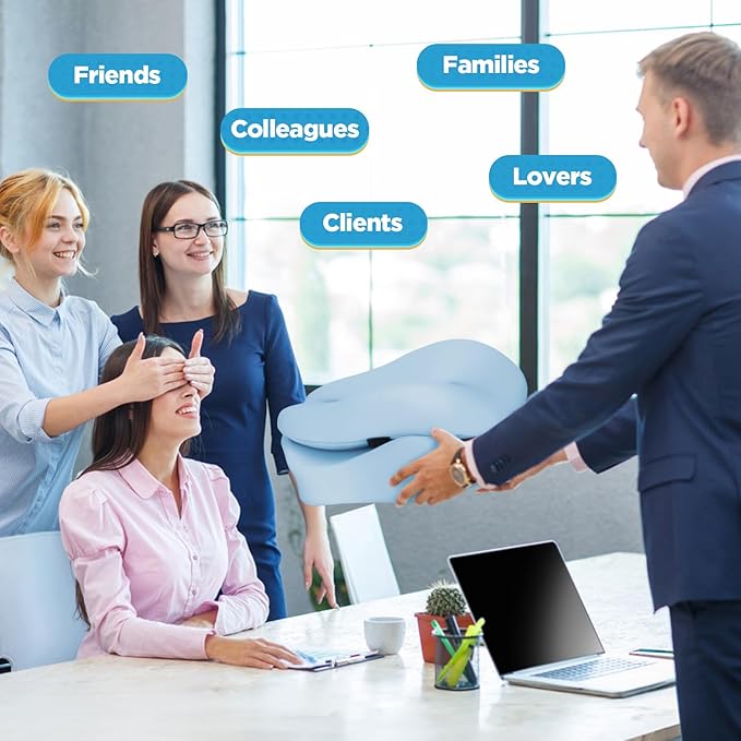 BEAUTRIP Seat Cushion & Lumbar Support Pillow for Office Chair, Car & Wheelchair - Ergonomic Coccyx Cushion for Tailbone, Sciatica & Back Pain Relief - Extra-Dense Charcoal Memory Foam Chair Cushions