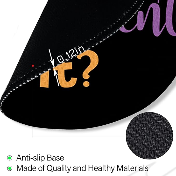 Funny Work Mouse Pad, Small Round Mouse Pads for Desk, Mini Travel Mousepad for Wireless Computer Laptop, Office Desk Accessories, But Did You Document It, 8.6 x 8.6 inch