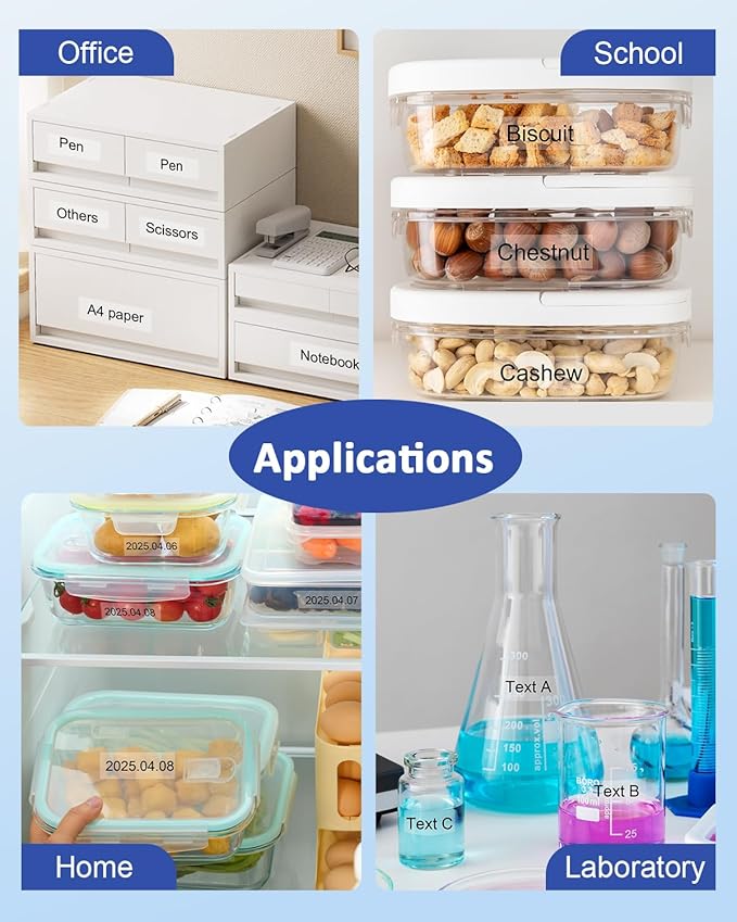 TZe-141 18mm 0.7 Laminated Clear Tape Compatible for Brother TZe141 Tz-141 P Touch 3/4" TZe TZ Tape for Brother Ptouch PT-D610BT PT-D400 PT-D600 PT-D410 PT-D460BT Label Maker, Black on Clear, 4-Pack