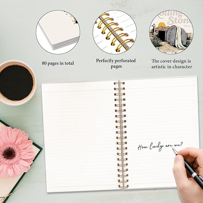 JXREQ Funny Christian Bible Notebook Journal for Note Taking Bible Note, Bible Journaling Notebook Prayer Journal for Women, Scripture Journal, Church Notes Notebooks 5.5x8.3