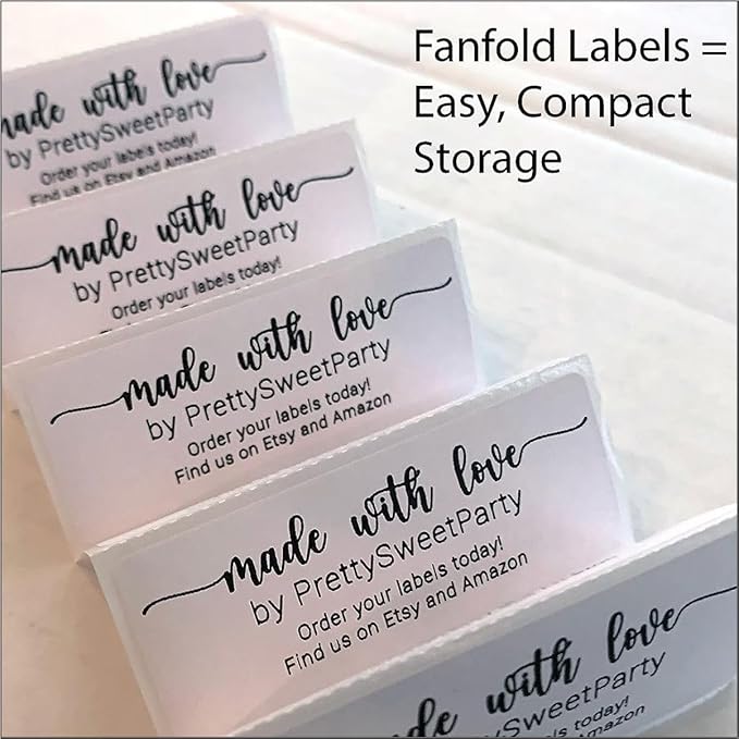 Return Address Labels Custom Printed - White Stickers Personalized with Name for Mailing, Shipping, Envelopes, Packages, Business, School, Home Use by PrettySweetParty (Chic Script)