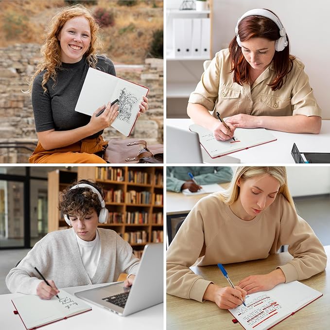 Lined Journal Notebooks for Work, Travel, College, A5 Size 100 GSM Thick Paper, Classic Ruled Journaling Notebook, Hardcover Notepad for Writing 160 Pages, 5.5 x 8.3 inch, Royal Blue