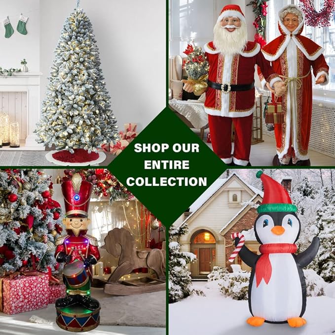 Fraser Hill Farm Indoor/Outdoor Oversized Christmas Decor w/Long-Lasting LED Lights, 18-in. Jeweled Ball Ornament w/Snowflake Design in Gold