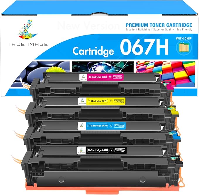 067 067H Toner Cartridge Set MF656Cdw MF654Cdw Compatible for Canon 067H 067 Color ImageCLASS LBP632CDW MF653Cdw LBP633CDW MF651CW LBP631CW Printer High Yield Ink (4 Pack)