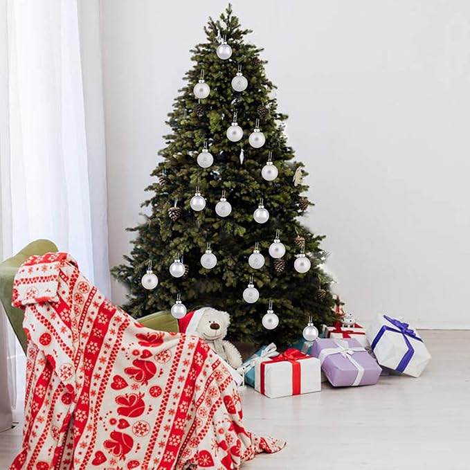 30ct Christmas Ball Ornaments, 2.36" Shatterproof Christmas Tree Decorations, Perfect Hanging Ball for Indoor/Outdoor Holiday Party Decor