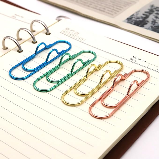 12-Pack Pen Holder Clips for Notebook, Journal, and Book, Ideal for Students, Professionals, and Teachers, Pen Loop Holder for Office and School Use (3 Gold, 3 Rose Gold, 3 Blue, 3 Green)