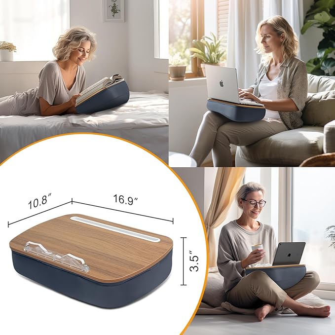 Lap Beanbag Book Stand for Hands Free Reading Comfortable Reading Pillow Stand Minimize Neck Strain Perfect Idea for Book Lovers in Dorm Room or Anywhere Else with Bookseat(Gray)